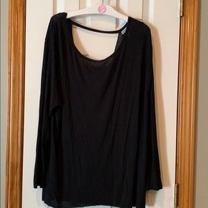 Knit Open Back Long Sleeve Tee